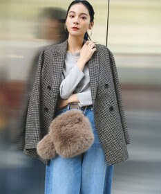 23区 S 【見上愛さん着用/VERY12月号掲載】ループミックスツイード ダブル ジャコット