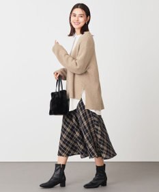 ANY ウールブレンドバルキーニット Vネック