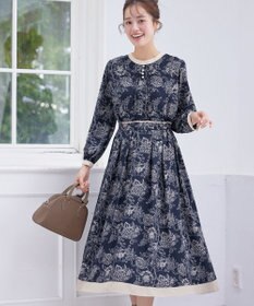 Tiaclasse L 【洗える】トワルドジュイ配色ワンピース