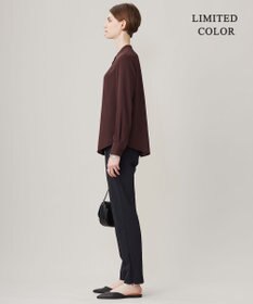 ICB 【接触冷感・UVケア・速乾・洗える】BackSatinAmunzen バンドカラーブラウス