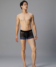 WACOAL MEN WACOAL MEN 【レースボクサー】 ボクサーパンツ フロント快適グラマラス 通気性 スカラ始末(裾部分) 前閉じ レース 下着 メンズ WT3826 /ワコールメン