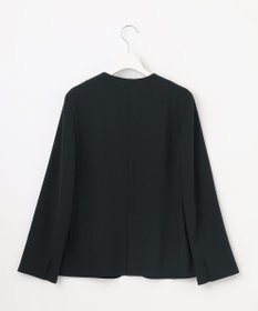 J.PRESS LADIES 【セットアップ対応・人気素材】Light ジョーゼット ノーカラー ジャケット