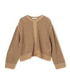 UNFILO クロシェレースニット ZIPカーディガン