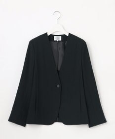 J.PRESS LADIES 【セットアップ対応・人気素材】Light ジョーゼット ノーカラー ジャケット