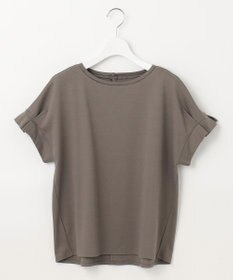 J.PRESS LADIES 【WEB限定カラーあり・接触冷感・UVケア】コンパクトコットンスムース タックスリーブ カットソー