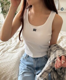 WEGO 【カップ付きインナー】グラフィックカップ付きリブタンク