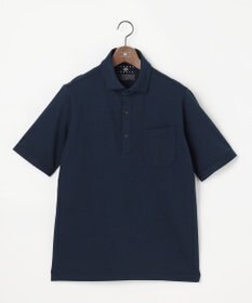 JOSEPH ABBOUD 【オーガニックコットン使用・JAPANファブリック】ミニ千鳥サッカー ポロシャツ