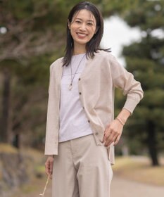 J.PRESS LADIES L 【WEB限定カラーあり・洗える】Vis/Peスパーク シアー カーディガン
