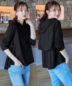 Tiaclasse 【洗える】裏毛バックフレアパーカー