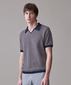 J.PRESS MEN 【HTBRID LINEN】スキッパーニット ポロシャツ