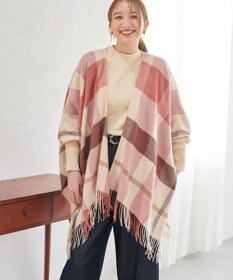 ANY SIS ノーブルチェック ポンチョ ストール