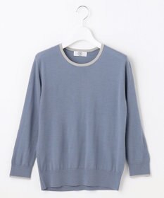 J.PRESS LADIES 【洗える】トリムツイン ニット