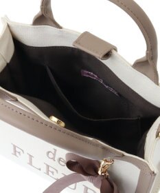 Maison de FLEUR EC限定ロゴ刺繍キャンバス2Wayバッグ