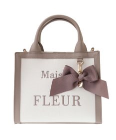 Maison de FLEUR EC限定ロゴ刺繍キャンバス2Wayバッグ