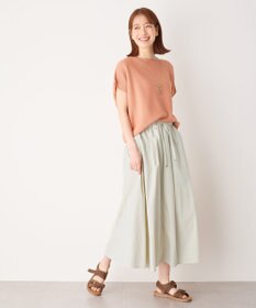 ANY 【ウエストゴム】ナイロンベイカーフレアスカート