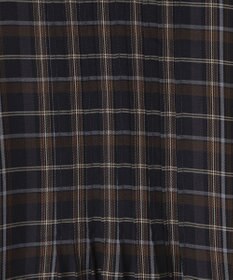 ANY 【洗える】ピンタックチェックブラウス