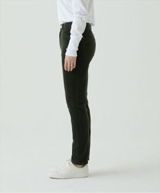 caqu スリムストレート 裏起毛コーデュロイパンツ