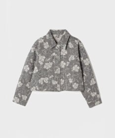 GRACE CONTINENTAL ボタニカルジャガードジャケット