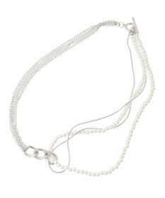 YECCA VECCA パールチェーンショートネックレス