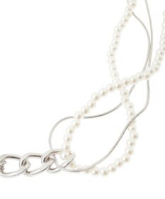 YECCA VECCA パールチェーンショートネックレス