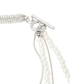 YECCA VECCA パールチェーンショートネックレス