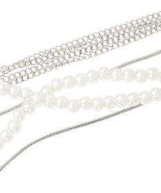 YECCA VECCA パールチェーンショートネックレス