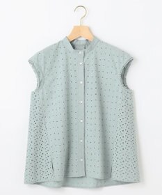 組曲 L エンブロイダリーレースノースリーブ ブラウス