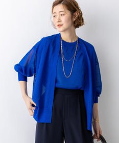 23区 L 【先行予約】シャイニーシアー フロントオープン カーディガン