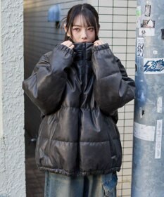 WEGO 【ユニセックス着用ITEM】PUパファーブルゾン