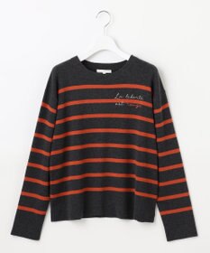 自由区 S 【洗える】コットンウールハイゲージボーダー ニット