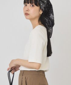 AMERICAN HOLIC スクエアネック5分袖プルオーバー