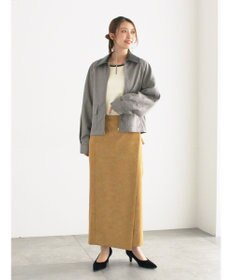 Te chichi ファブリックアソート衿付きブルゾン