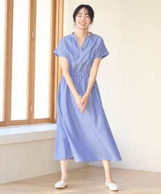 ANY 【UVケア・接触冷感・吸水速乾】ラク映え スキッパーワンピース