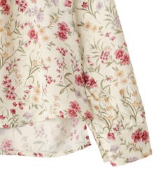 YECCA VECCA ボタニカルフラワー柄ボウタイブラウス