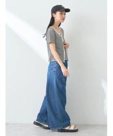 earth music&ecology ＳＥＴ２点ボーダーカーディガン＋キャミ