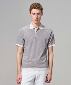 JOSEPH HOMME 【新柄】リュクスレーヨンボーダー　ポロニット