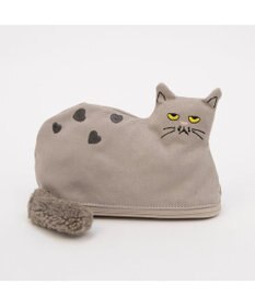 UNBILLION カシュカシュ cachecache / ネコ刺繍自立ポーチ