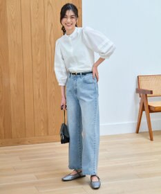 ANY 【大好評につき新色登場/洗濯機可/ウエストゴム/ストレッチ】ワイドデニムパンツ