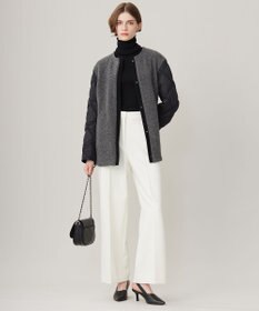 ICB L 【リバーシブル着用可能】 ラミネートパイルキルト ミドル丈コート