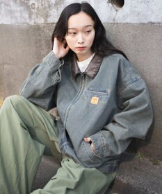 WEGO 【ユニセックス着用ITEM/MLサイズ展開】ワーカーズデニムZIPジャケット