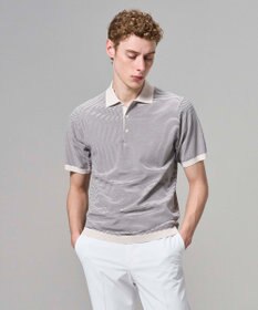 JOSEPH HOMME 【新柄】リュクスレーヨンボーダー　ポロニット