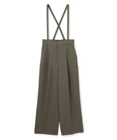 uncrave ウォッシャブルドライサップ ワイドパンツ（サスペンダー付き） スレート