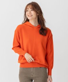 自由区 【洗える】ピュアカシミヤミルド フーディーニット