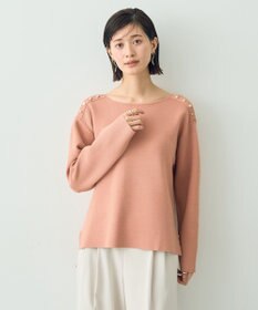 YECCA VECCA ミラノリブ金釦ニット