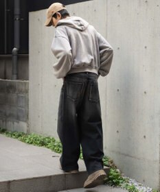 WEGO 【SMLサイズ展開】エクストラバギーデニムパンツ