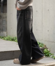 WEGO 【SMLサイズ展開】エクストラバギーデニムパンツ