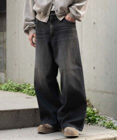 WEGO 【SMLサイズ展開】エクストラバギーデニムパンツ