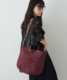 russet スリム2WAYトートバッグ <ナイロンラフィア>(CE-1717-WEB)