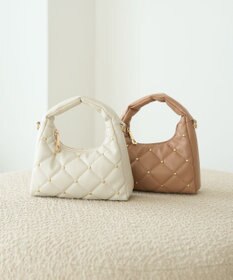 earth music&ecology スタッズキルトバッグ