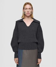 JOSEPH 【洗える】ニューカーディガンステッチオープンネックニット